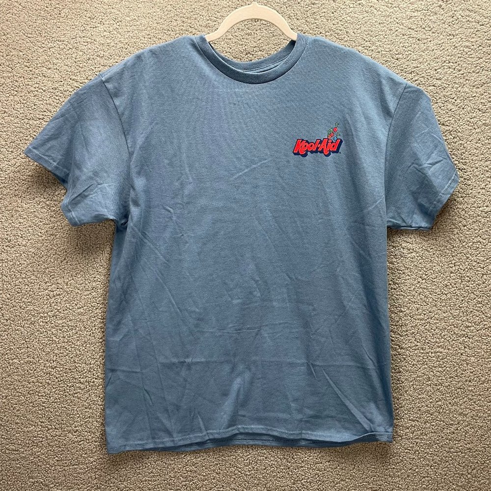 Kool-Aid Mens T-Shirt Xtra Large Blue Retro Graphic Jammers Short Sleeve Shirt